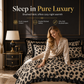 Nordic Style Leopard Print Bedding Set with Ruffled Edges Duvet Cover and Pillowcase Set