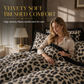 Nordic Style Leopard Print Bedding Set with Ruffled Edges Duvet Cover and Pillowcase Set