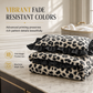 Nordic Style Leopard Print Bedding Set with Ruffled Edges Duvet Cover and Pillowcase Set
