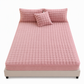 Soft Rabbit Plush and Milk Velvet Fitted Sheet Mattress Cover Dustproof Mattress Protector