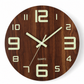 🕰️ LIMITED-TIME 50% OFF! 🌙 12-Inch Silent Wooden Wall Clock – Luminous Dial, Wood Grain, No Tick ✨