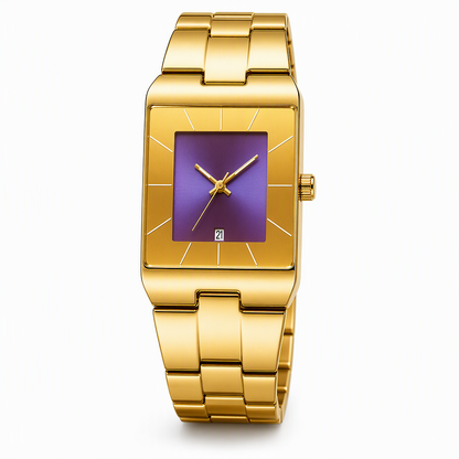 ⌚ Fashionable Men’s Square Quartz Watch ✨ Steel Strap Classic Wristwatch for Men & Students