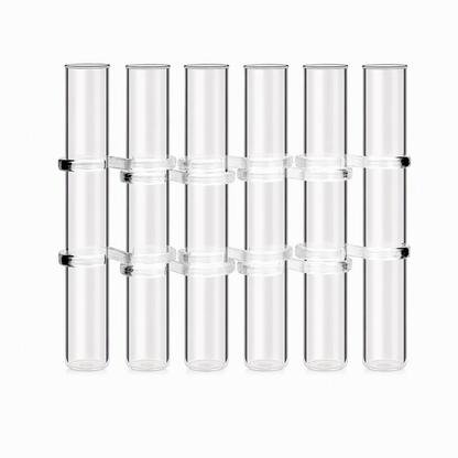 🌷 Clear Glass Test Tube Vase Set ✨ With Cleaning Brush | Modern Propagation Station for Hydroponic Plants
