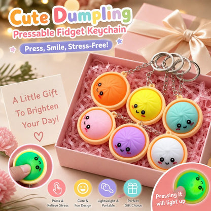 🔥 A charming anti-stress toy keychain in the shape of a dumpling – illuminated (reacts to touch)