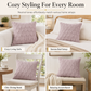 📢📢50% OFF !! ⏰Soft Plush Cushion Cover with Embroidered Geometric Diamond Pattern Minimalist Solid Color Throw Pillow Case for Sofa
