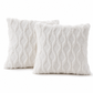 📢📢50% OFF !! ⏰Soft Plush Cushion Cover with Embroidered Geometric Diamond Pattern Minimalist Solid Color Throw Pillow Case for Sofa