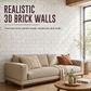🧱 50% OFF! 🏡 Self-Adhesive 3D Tile Panels – Brick texture, waterproof & 16 colours ✨