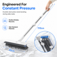 🧼Long Handle Floor Scrub Brush✨2-in-1 Stiff Bristle & Squeegee｜Built-in Soap Dispenser, Detachable Head for Bathroom Deep Cleaning
