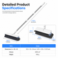 🧼Long Handle Floor Scrub Brush✨2-in-1 Stiff Bristle & Squeegee｜Built-in Soap Dispenser, Detachable Head for Bathroom Deep Cleaning