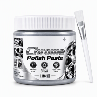 ✨ Metal & Chrome Polish Restorer Paste with Brush – 100 g
