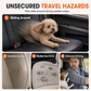 🐶 Heavy-duty metal frame, waterproof Oxford fabric, safety leash – protects your dog & seats. 🛡️
