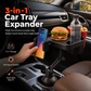 ⏳Limited-time 50% off⏰3 in 1 Multifunctional Car Cup Holder Phone Mount with Tray and Storage Organizer🚗📱🥤🍔