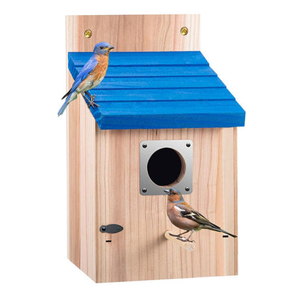🏡 LIMITED-TIME 50% OFF! 🌿 Weatherproof Wooden Bird House – Predator Guard, Sloped Roof, Rustic ✨