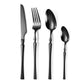 🍴 Stainless Steel Flatware Set: 304 Steel, 5 Finishes, 4/24 Pieces, Slim Profile