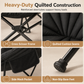 🌻Portable Oversized Folding Camping Moon Chair with Thick Padded Cushion and Heavy Duty Steel Tube Frame