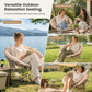 🌻Portable Oversized Folding Camping Moon Chair with Thick Padded Cushion and Heavy Duty Steel Tube Frame
