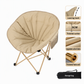 🌻Portable Oversized Folding Camping Moon Chair with Thick Padded Cushion and Heavy Duty Steel Tube Frame