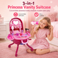 👑 LIMITED-TIME 50% OFF! ✨ 3-in-1 Princess Vanity Suitcase – Magical, Portable, Kid-Safe 🧳
