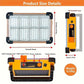 ⚡ 50% OFF NOW! 🔦 Solar LED Work Light & Camping Lantern – Power Bank, 4 Modes & 360° Kickstand – All-Weather Resistant 🏕️