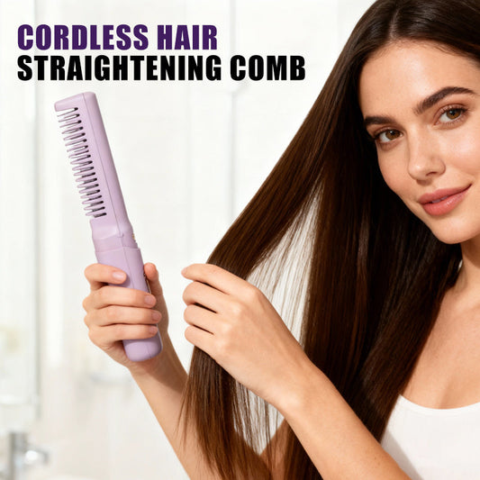 💨Cordless Portable Hair Straightening Comb | Mini Travel Hot Brush
