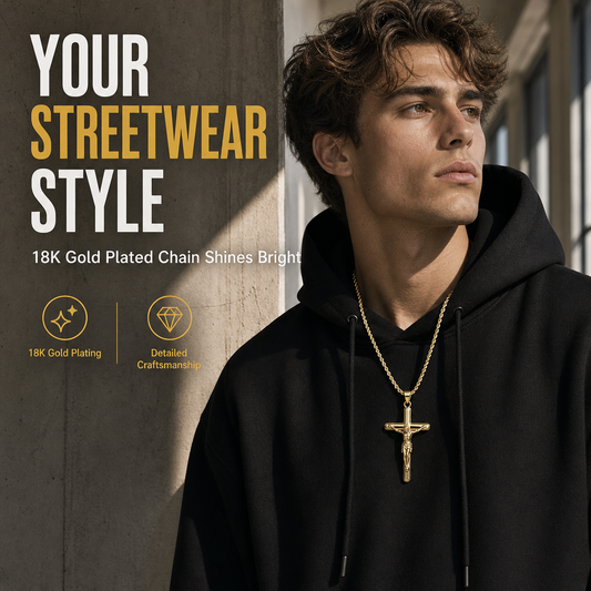 ✨💎Portrait Cross Pendant Necklace for Men and Women✝️