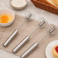🥚✨ Semi-Automatic Stainless Steel Egg Whisk | Press Rotating Hand Mixer, No Electricity Needed, Baking Cream Stirrer Kitchen Gadget
