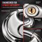 🔒Heavy Duty Round Disc Padlock with Pure Copper Core Waterproof Rustproof Anti Theft Shielded Shackle Lock for Gates Sheds and Wooden Doors