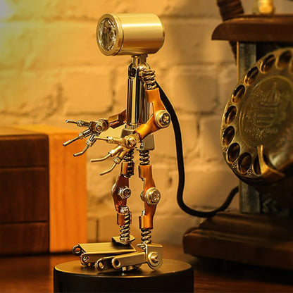 Vintage Steampunk Robot Desk Lamp