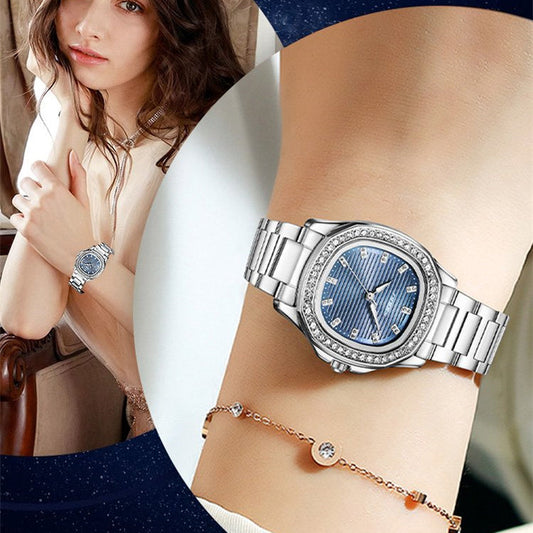 Premium Gift🎁 French style diamond square watch for women