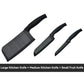 Black strip 3pcs stainless steel knife set