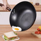 Uncoated Non-Sticking Iron Skillet Frying Pan